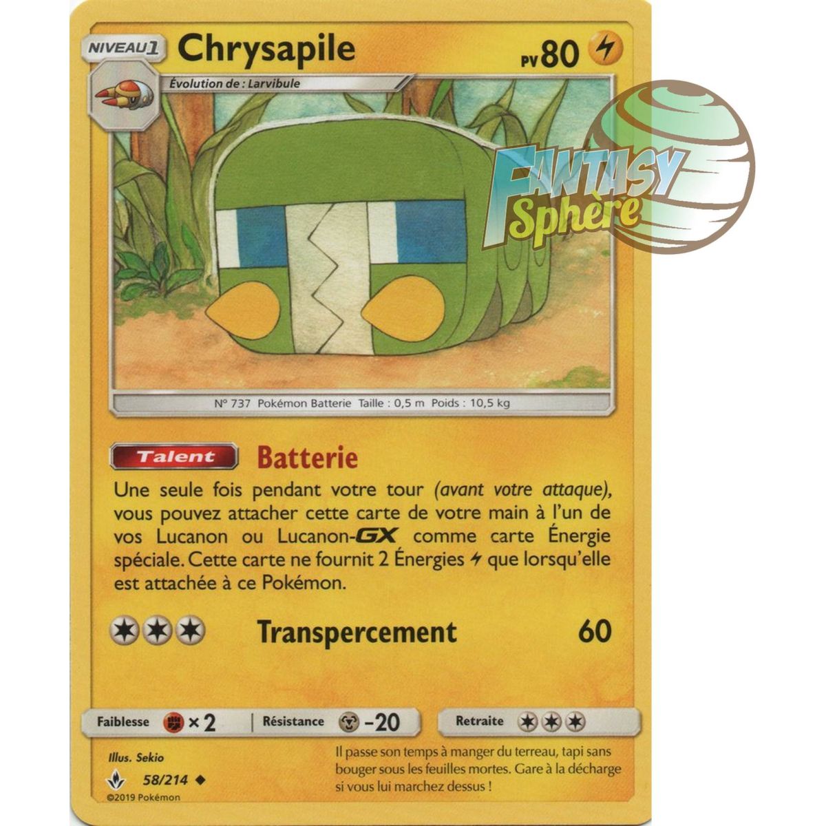 Item Chrysapile - Peu commune 58/214 - Soleil et Lune 10 Alliance Infaillible