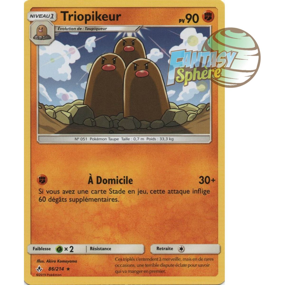 Triopikeur - Rare 86/214 - Soleil et Lune 10 Alliance Infaillible