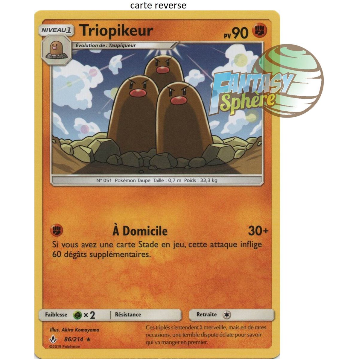 Item Triopikeur - Reverse 86/214 - Soleil et Lune 10 Alliance Infaillible