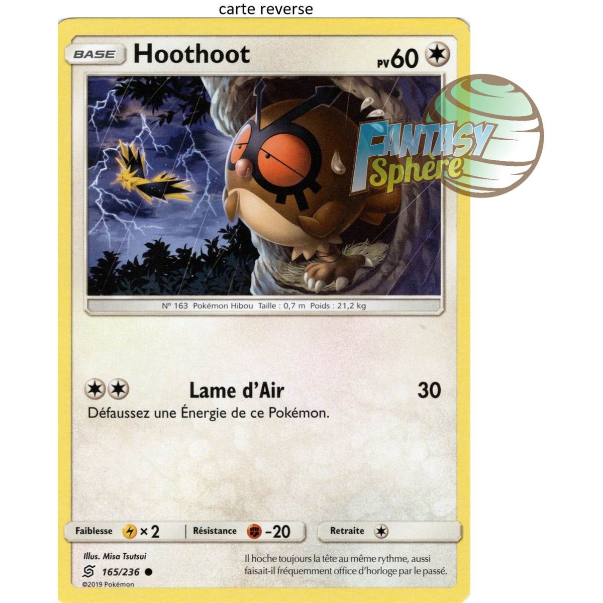 Hoothoot - Reverse 165/236 - Soleil et Lune 11 Harmonie des Esprits