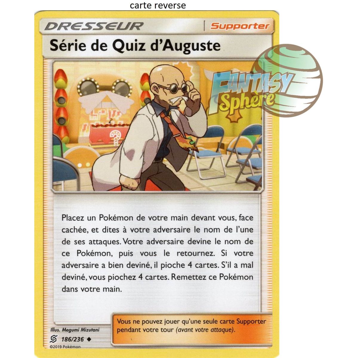 Item Série de Quiz d'Auguste - Reverse 186/236 - Soleil et Lune 11 Harmonie des Esprits