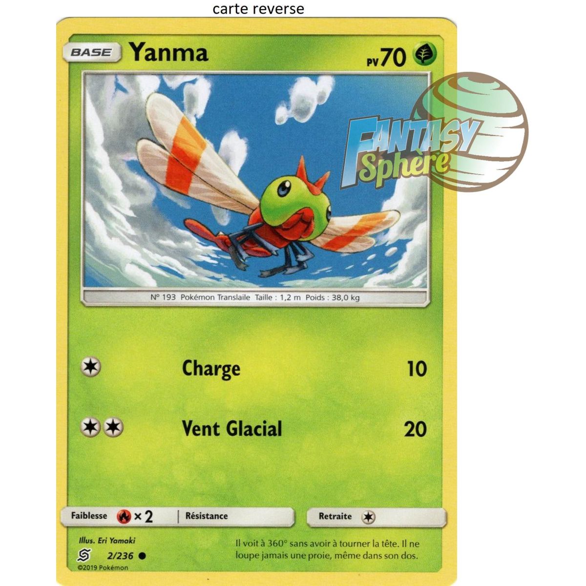 Yanma - Reverse 2/236 - Soleil et Lune 11 Harmonie des Esprits