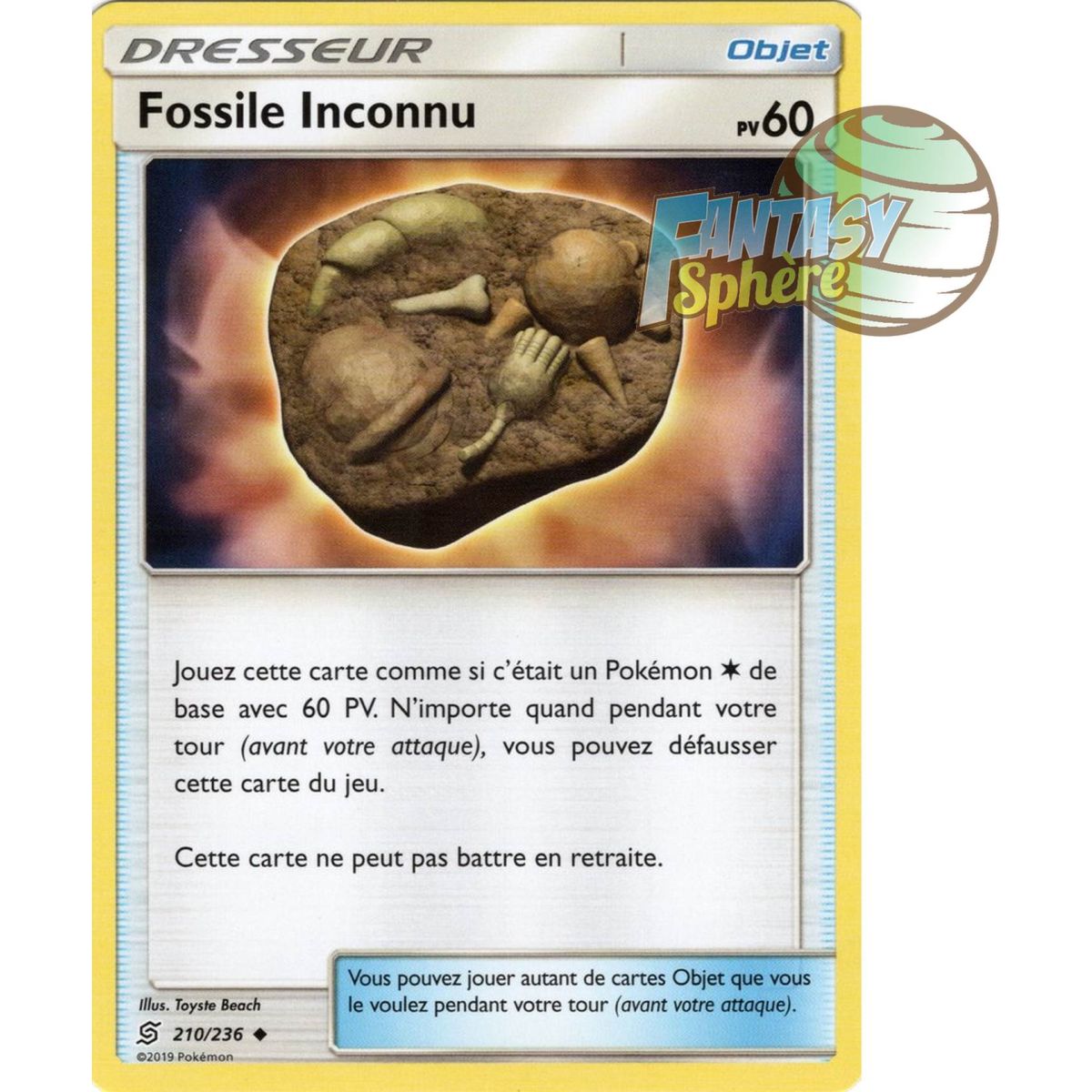 Item Fossile Inconnu - Peu commune 210/236 - Soleil et Lune 11 Harmonie des Esprits