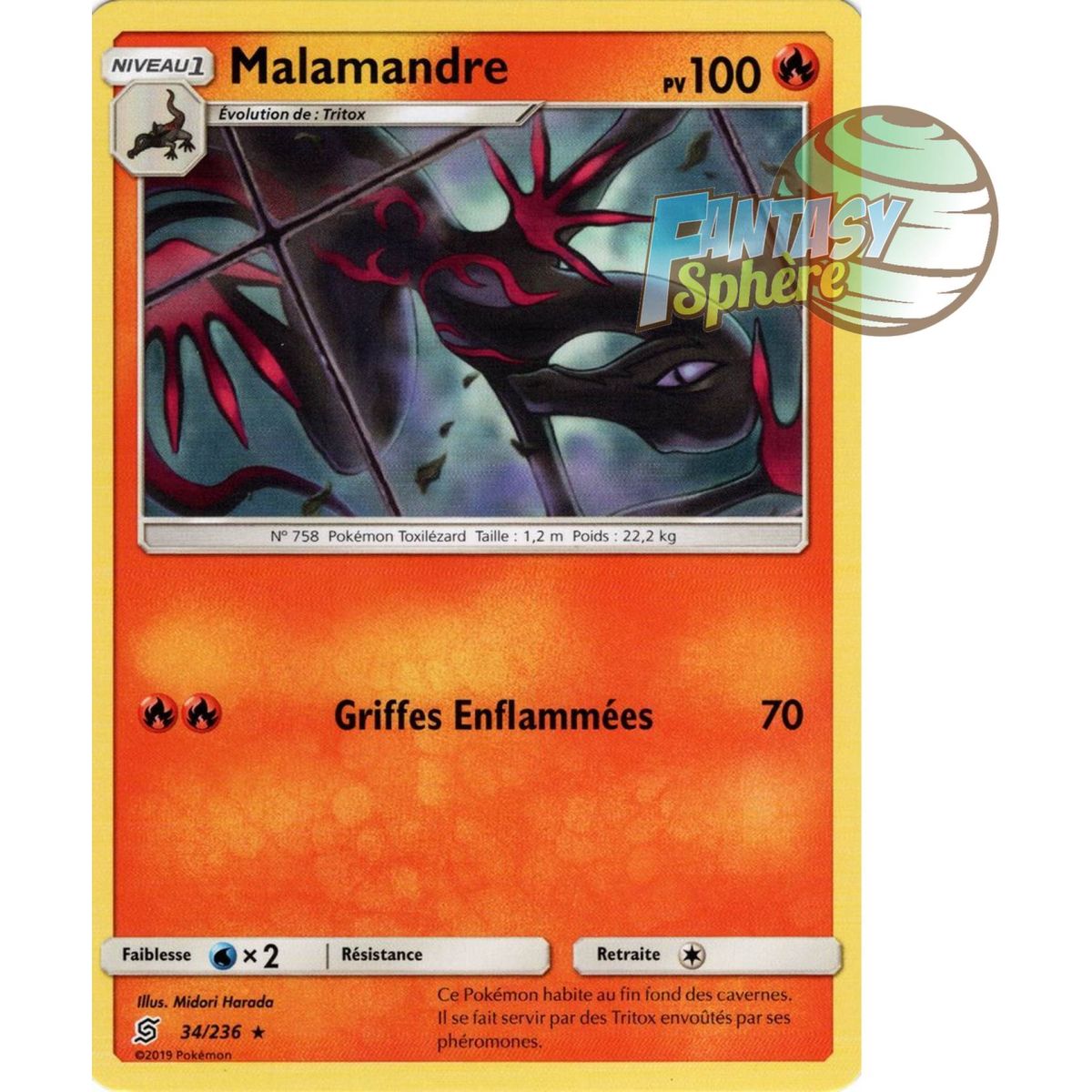 Item Malamandre - Rare 34/236 - Soleil et Lune 11 Harmonie des Esprits