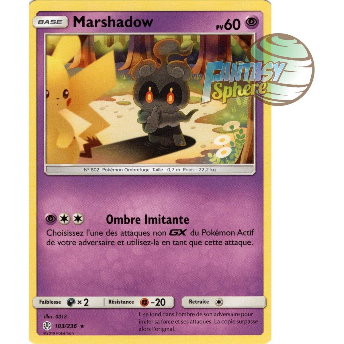 Item Marshadow - Rare 103/236 - Soleil et Lune 12 Éclipse Cosmique