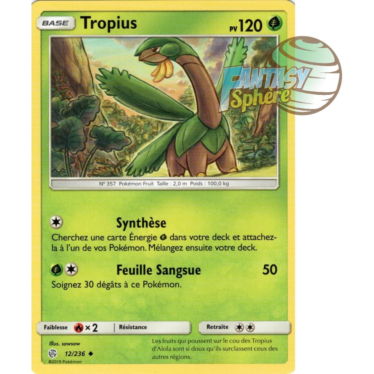 Item Tropius - Peu commune 12/236 - Soleil et Lune 12 Éclipse Cosmique