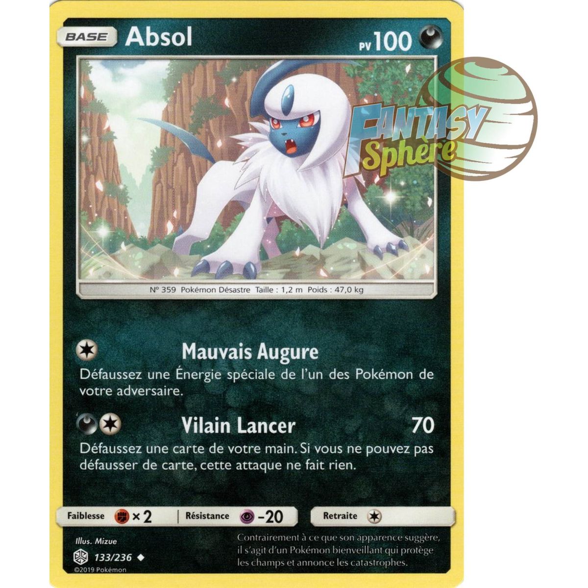 Absol - Peu commune 133/236 - Soleil et Lune 12 Éclipse Cosmique