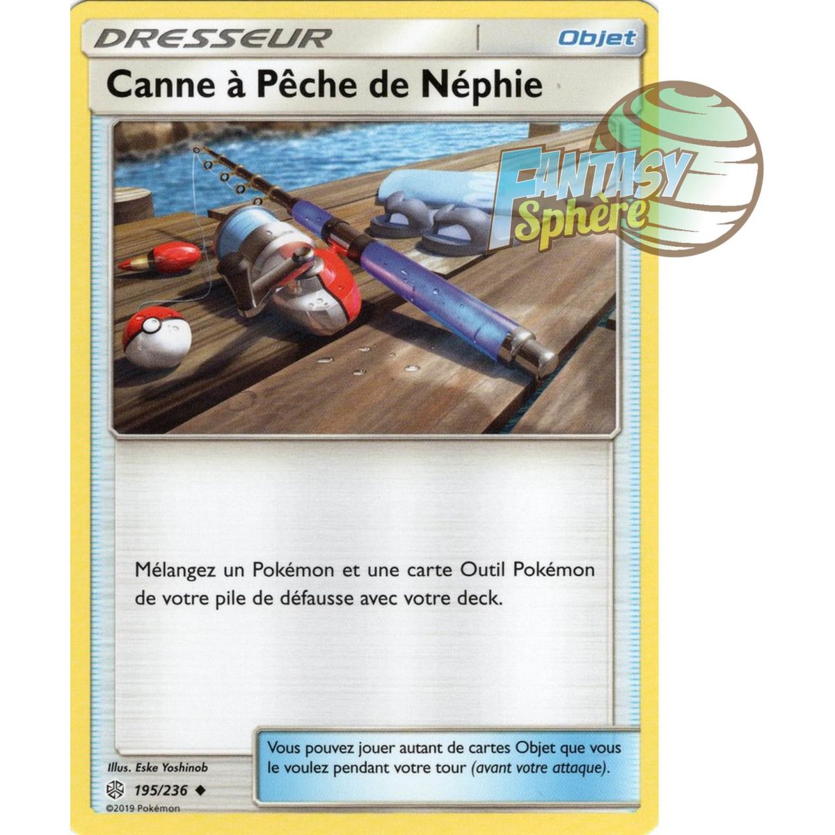 Nephie's Fishing Rod - Uncommon 195/236 - Sun and Moon 12 Cosmic Eclipse -  Fantasy Sphere