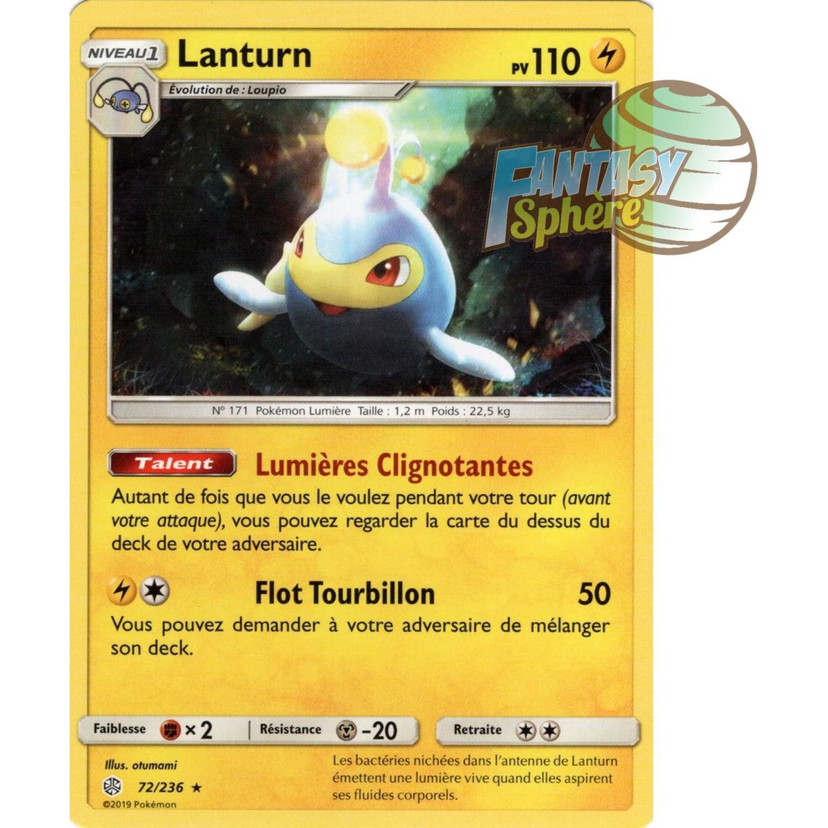 Item Lanturn - Rare 72/236 - Soleil et Lune 12 Éclipse Cosmique