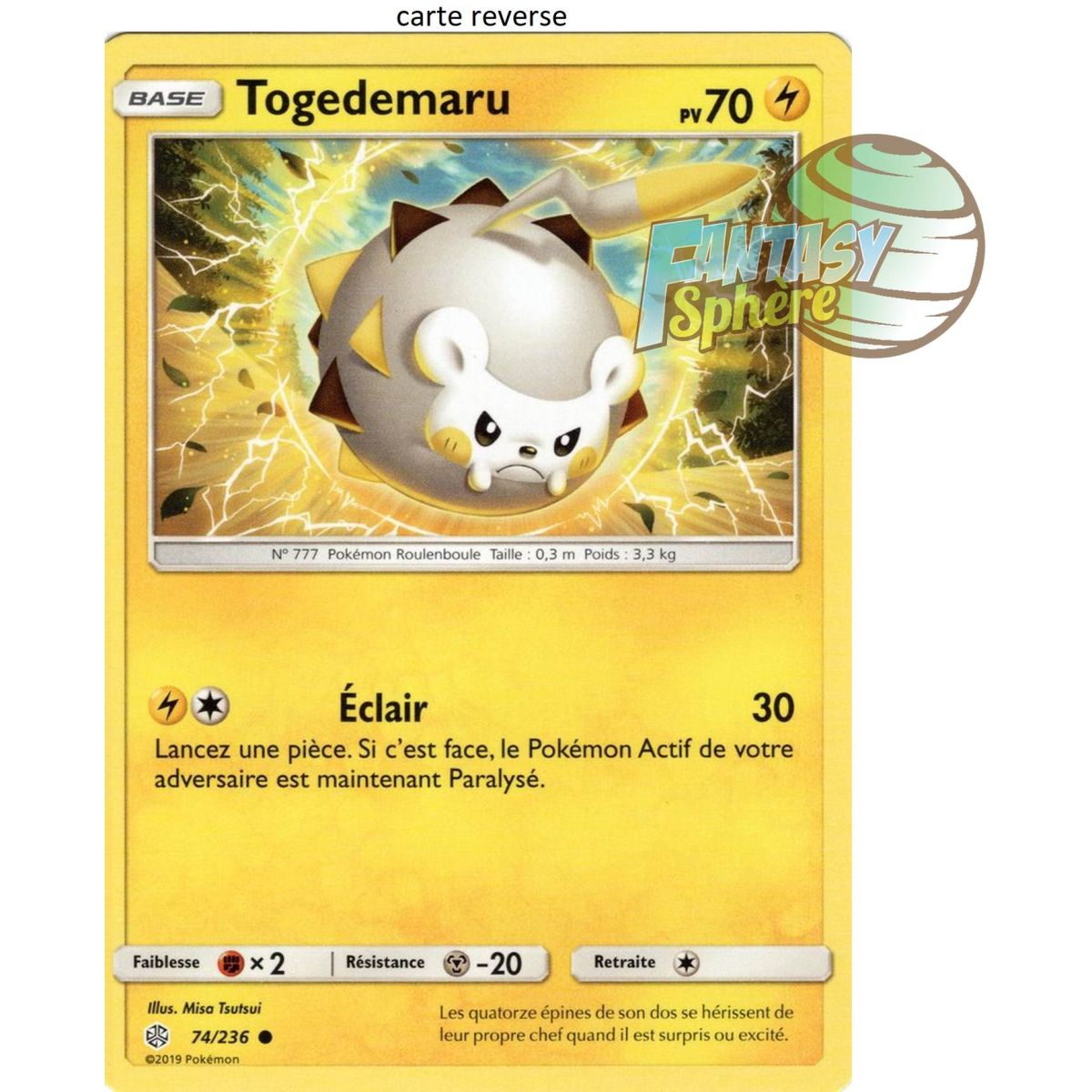 Item Togedemaru - Reverse 74/236 - Soleil et Lune 12 Éclipse Cosmique