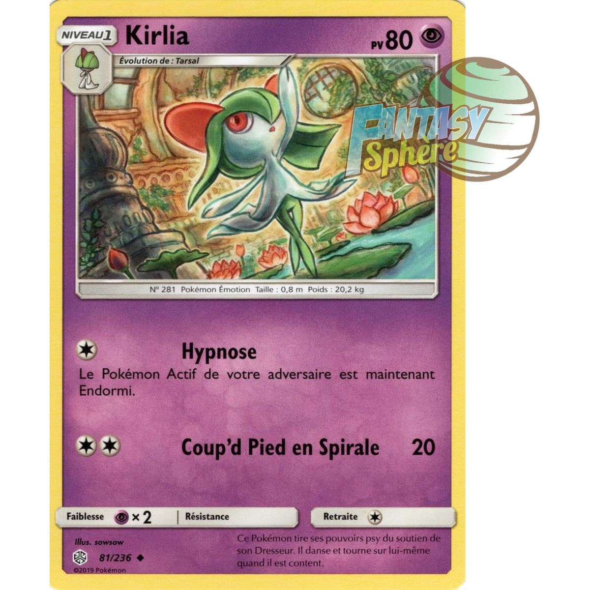 Item Kirlia - Peu commune 81/236 - Soleil et Lune 12 Éclipse Cosmique