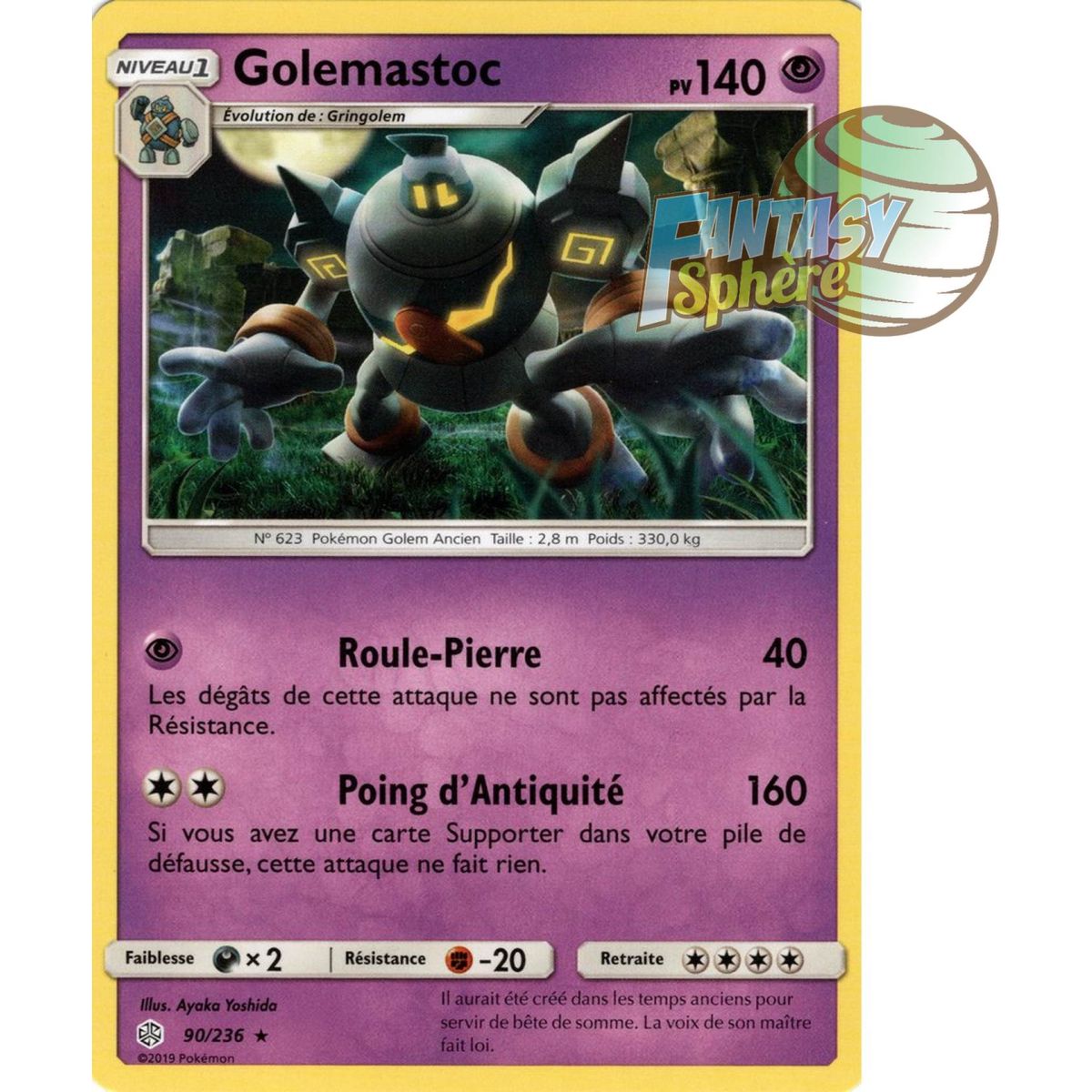 Item Golemastoc - Rare 90/236 - Soleil et Lune 12 Éclipse Cosmique