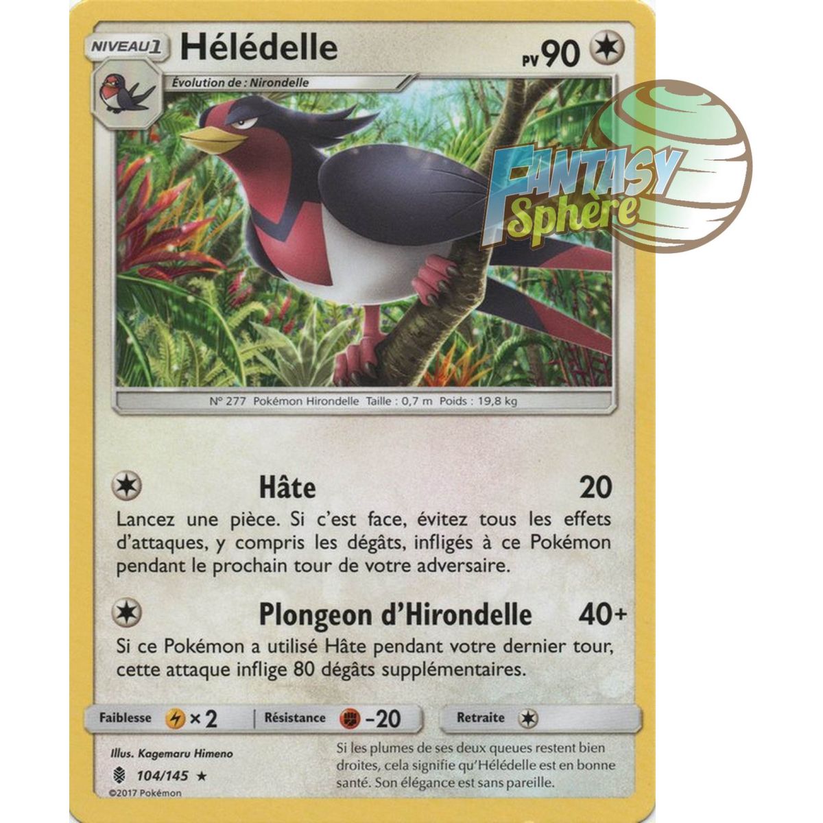 Item Hélédelle - Rare 104/145 - Soleil et Lune 2 Gardiens Ascendants