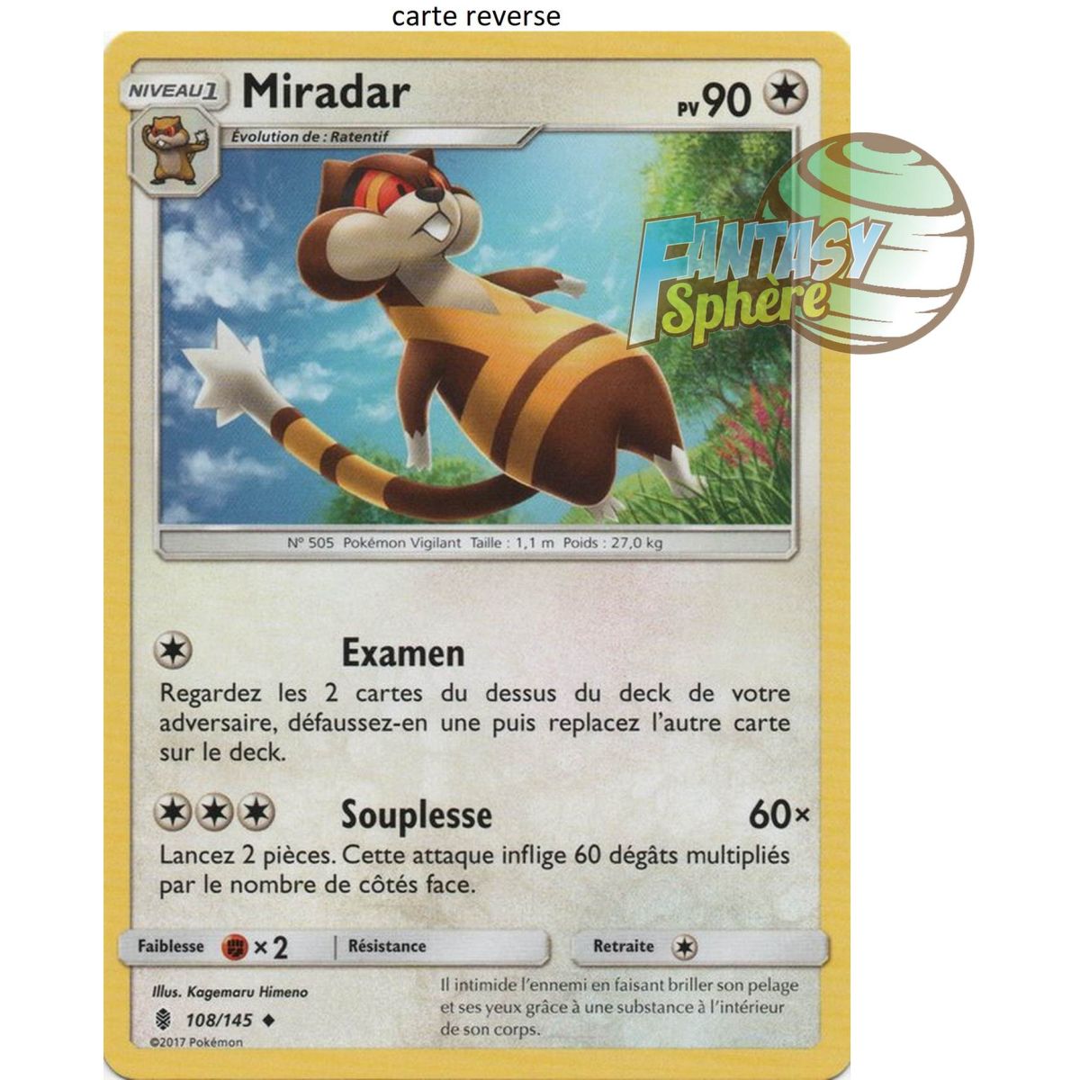 Item Miradar - Reverse 108/145 - Soleil et Lune 2 Gardiens Ascendants