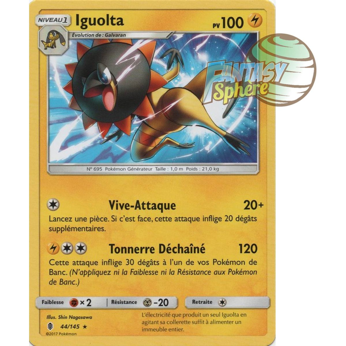 Item Iguolta - Rare 44/145 - Soleil et Lune 2 Gardiens Ascendants