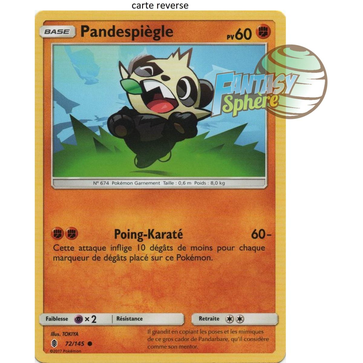 Pandespiègle - Reverse 72/145 - Soleil et Lune 2 Gardiens Ascendants