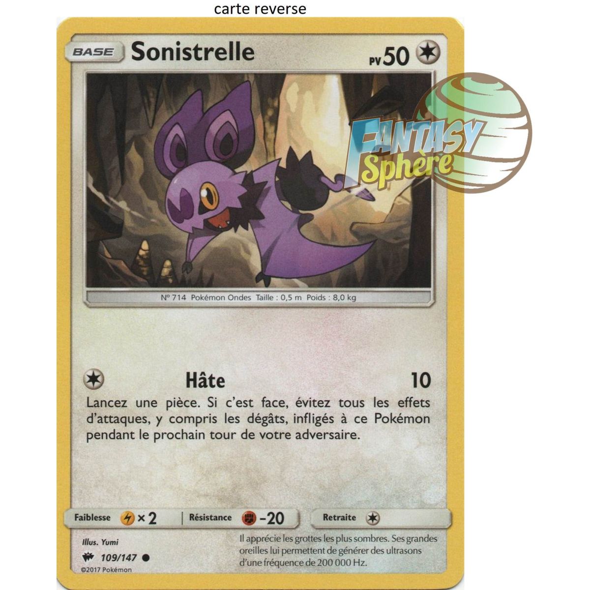 Sonistrelle - Reverse 109/147 - Soleil et Lune 3 Ombres Ardentes