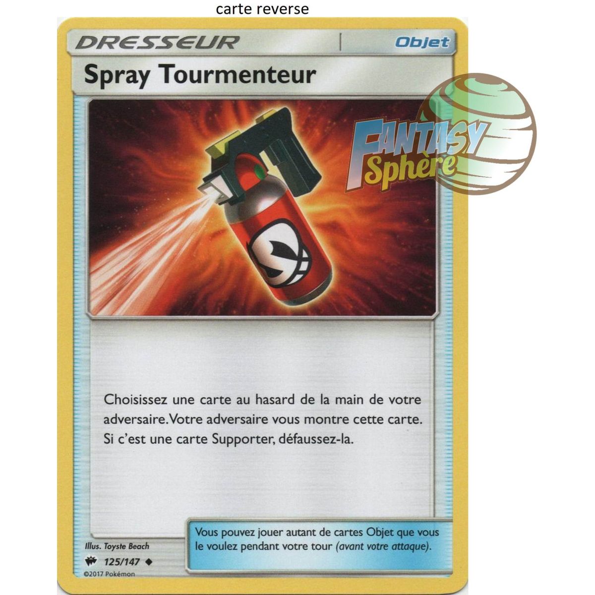 Item Spray Tourmenteur - Reverse 125/147 - Soleil et Lune 3 Ombres Ardentes