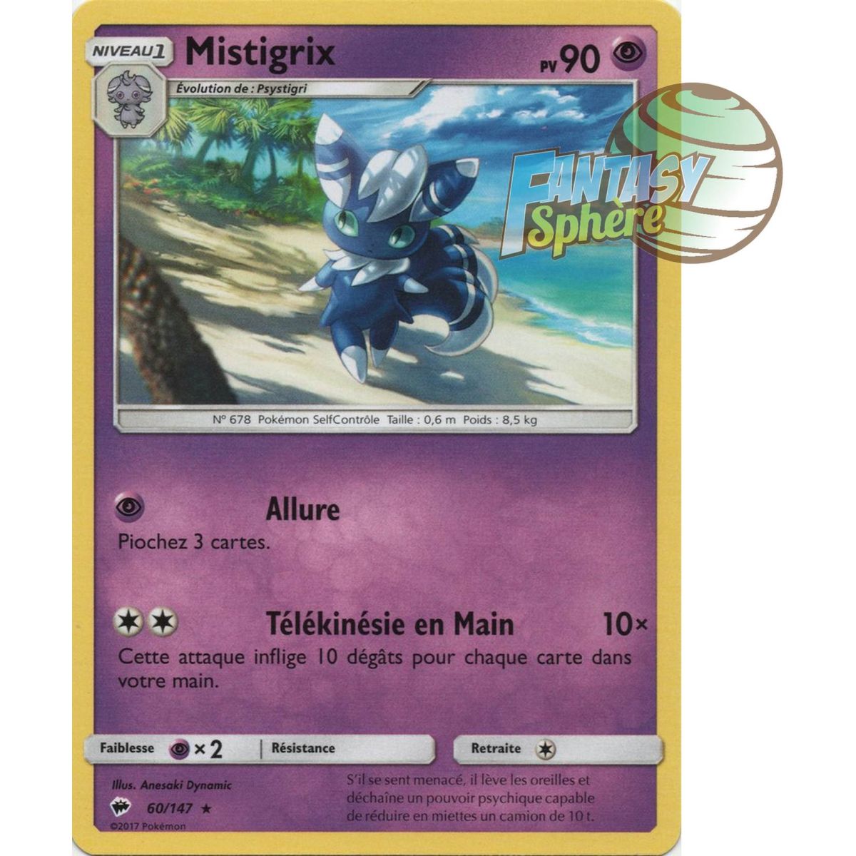 Item Mistigrix - Rare 60/147 - Soleil et Lune 3 Ombres Ardentes