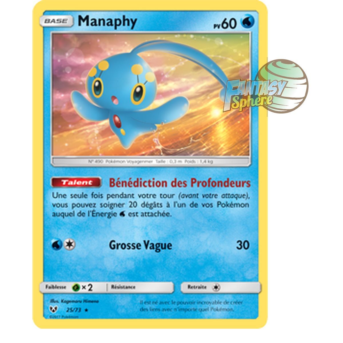 Manaphy - Holo Rare 25/73 - Soleil et Lune 3.5 Légendes Brillantes