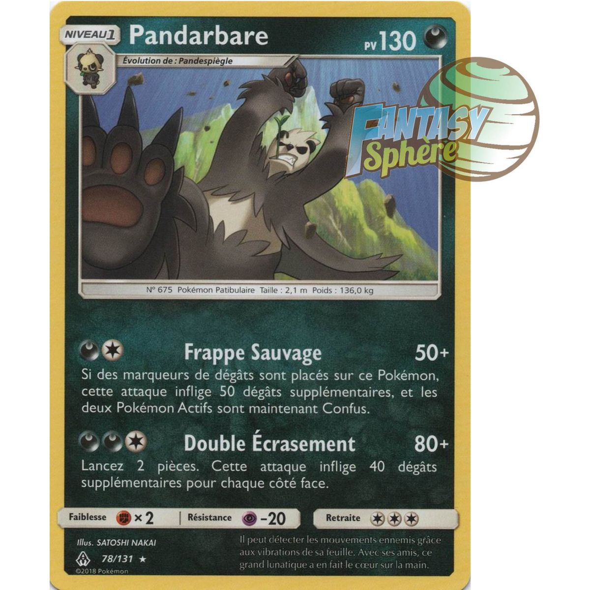 Item Pandarbare - Rare 78/131 - Soleil et Lune 6 Lumière Interdite