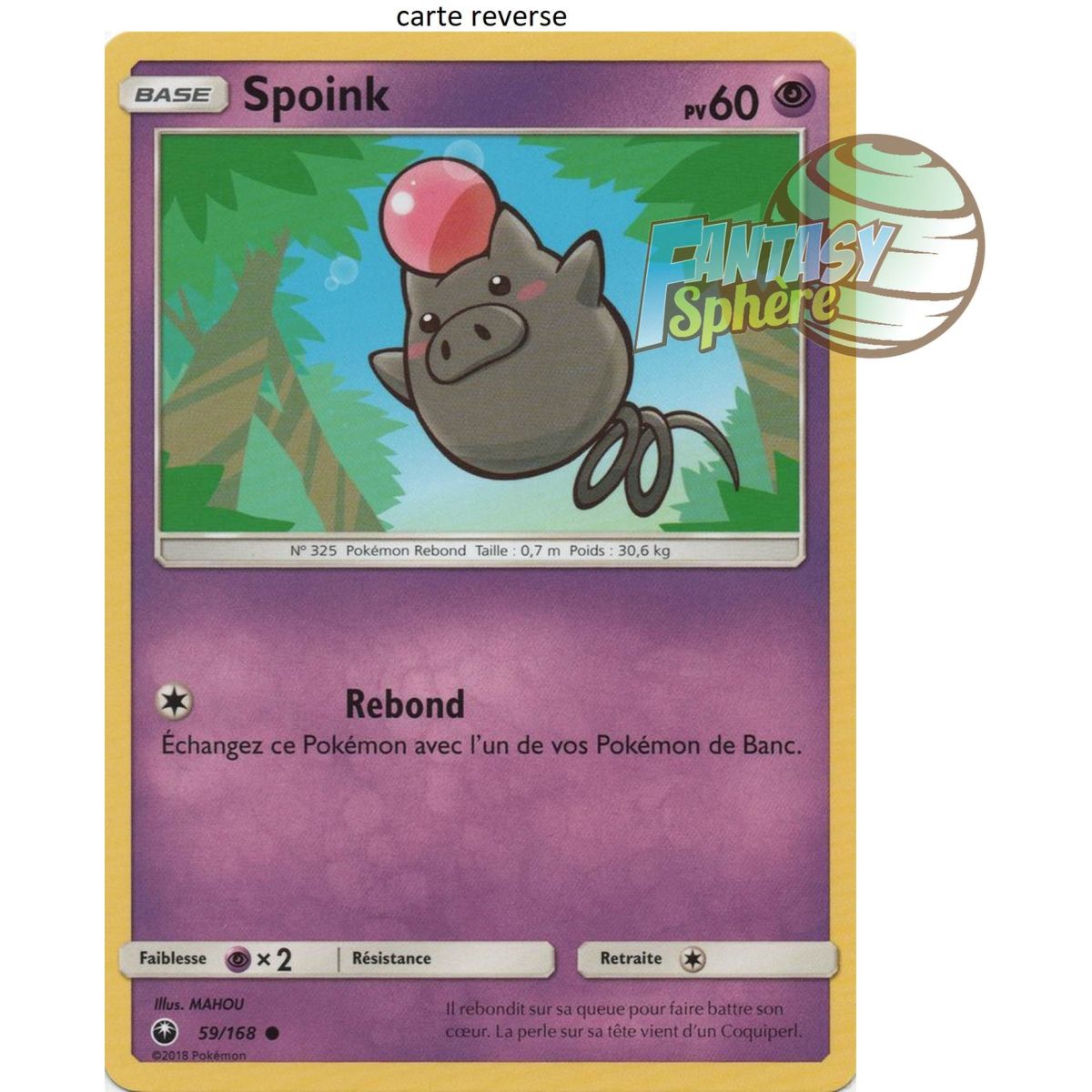 Item Spoink - Reverse 59/168 - Soleil et Lune 7 Tempête Céleste