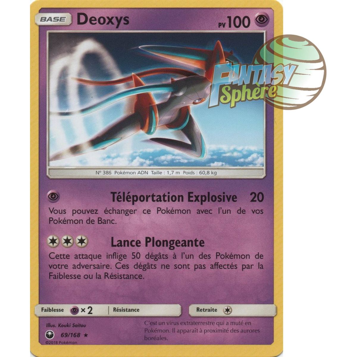 Item Deoxys - Rare 69/168 - Soleil et Lune 7 Tempête Céleste