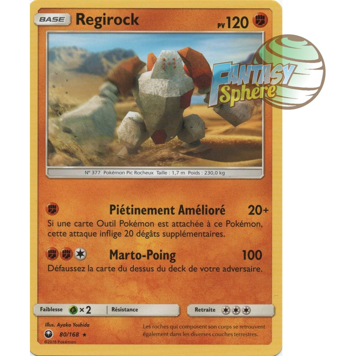 Regirock - Rare 80/168 - Soleil et Lune 7 Tempête Céleste