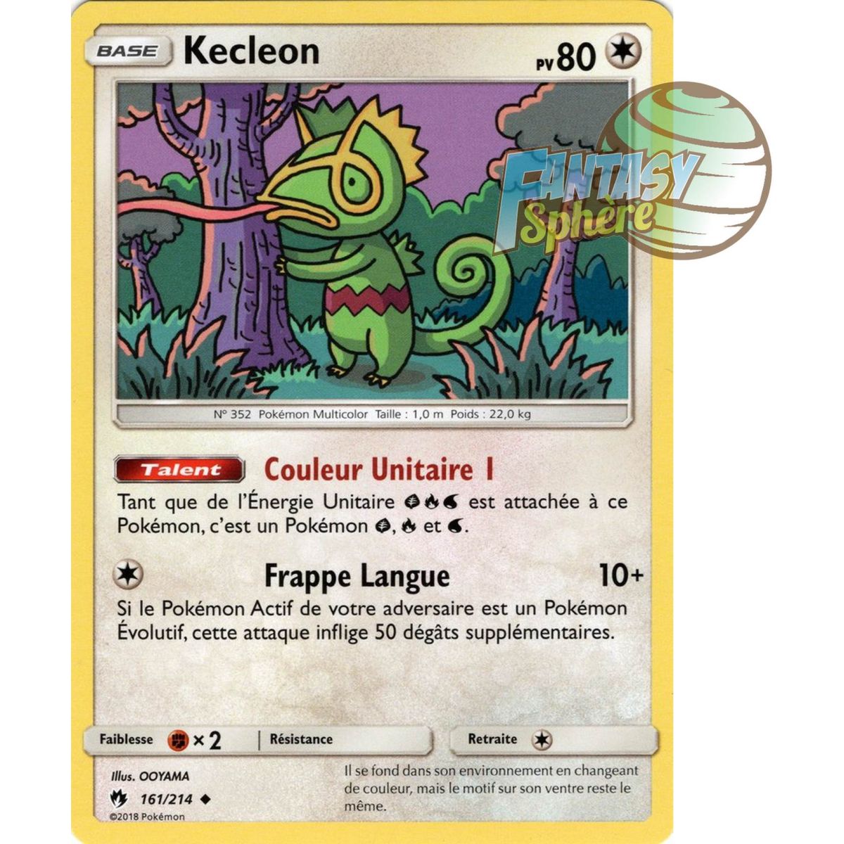 Item Kecleon - Peu commune 161/214 - Soleil et Lune 8 Tonnerre Perdu