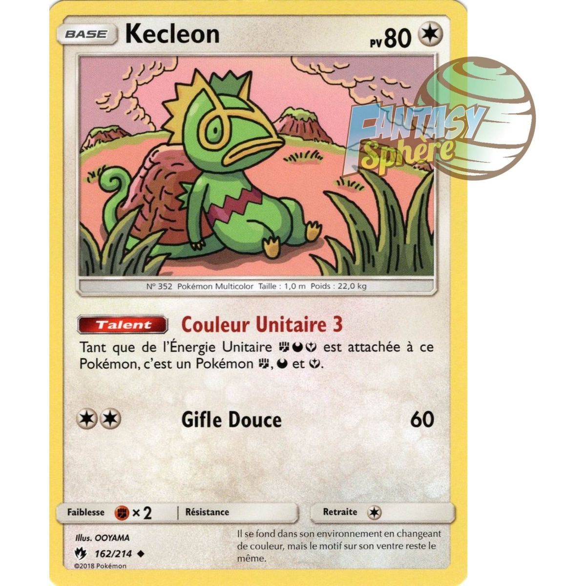 Kecleon - Peu commune 162/214 - Soleil et Lune 8 Tonnerre Perdu