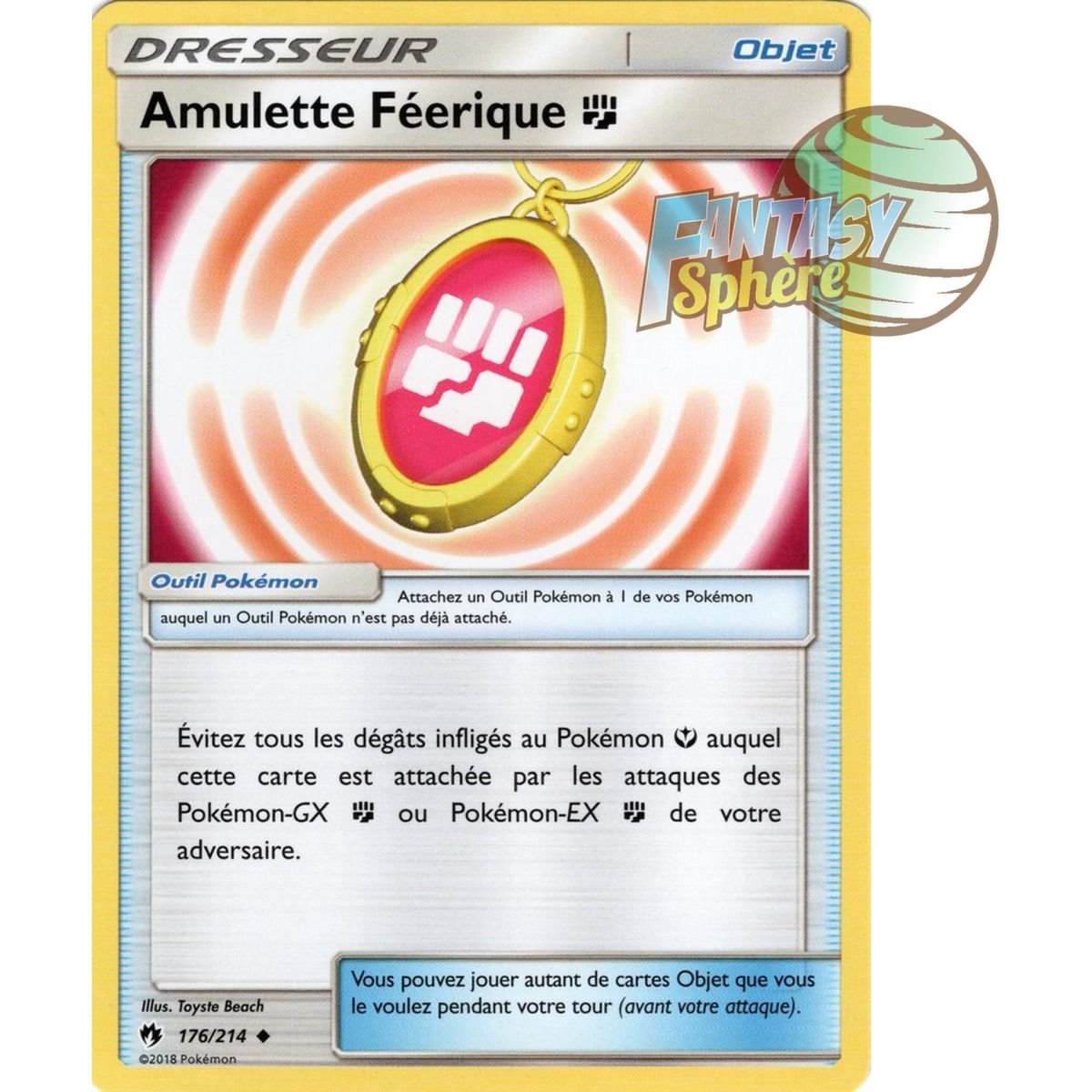 Item Amulette Féérique (Combat) - Peu commune 176/214 - Soleil et Lune 8 Tonnerre Perdu