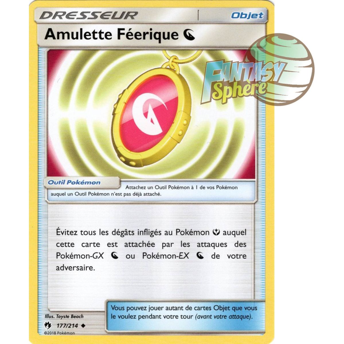 Item Amulette Féérique (Dragon) - Peu commune 177/214 - Soleil et Lune 8 Tonnerre Perdu