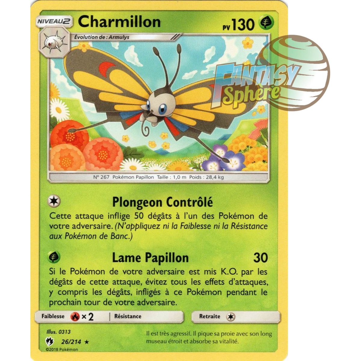 Item Charmillon - Rare 26/214 - Soleil et Lune 8 Tonnerre Perdu