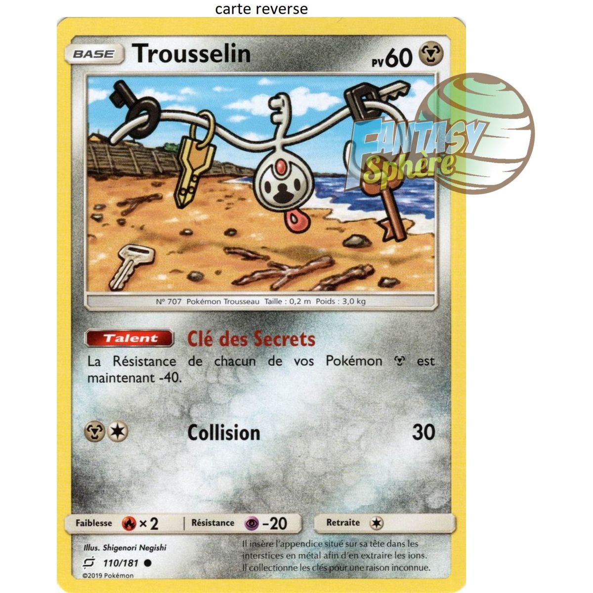 Item Trousselin - Reverse 110/181 - Soleil et Lune 9 Duo de Choc