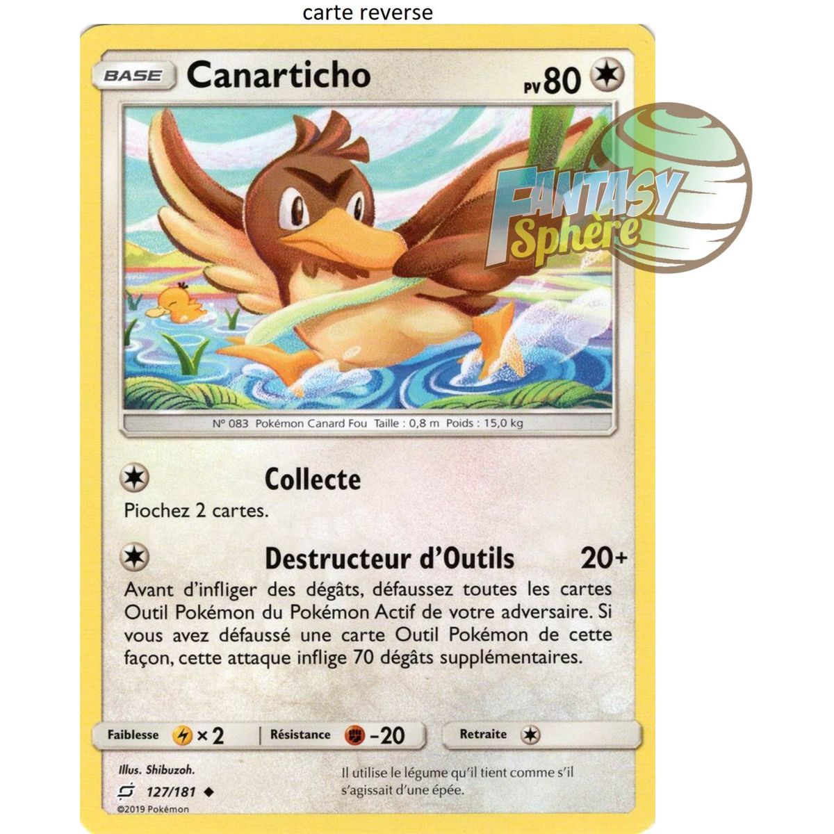 Item Canarticho - Reverse 127/181 - Soleil et Lune 9 Duo de Choc