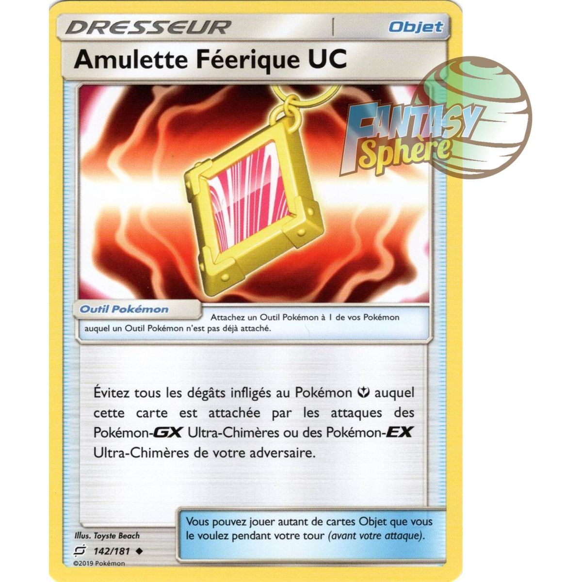 Item Amulette Féérique UC - Peu commune 142/181 - Soleil et Lune 9 Duo de Choc