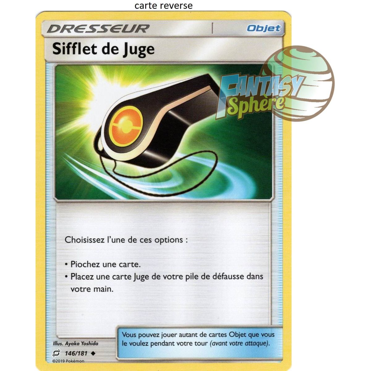 Sifflet de Juge - Reverse 146/181 - Soleil et Lune 9 Duo de Choc