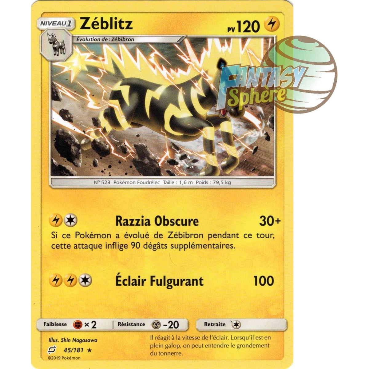 Item Zéblitz - Rare 45/181 - Soleil et Lune 9 Duo de Choc