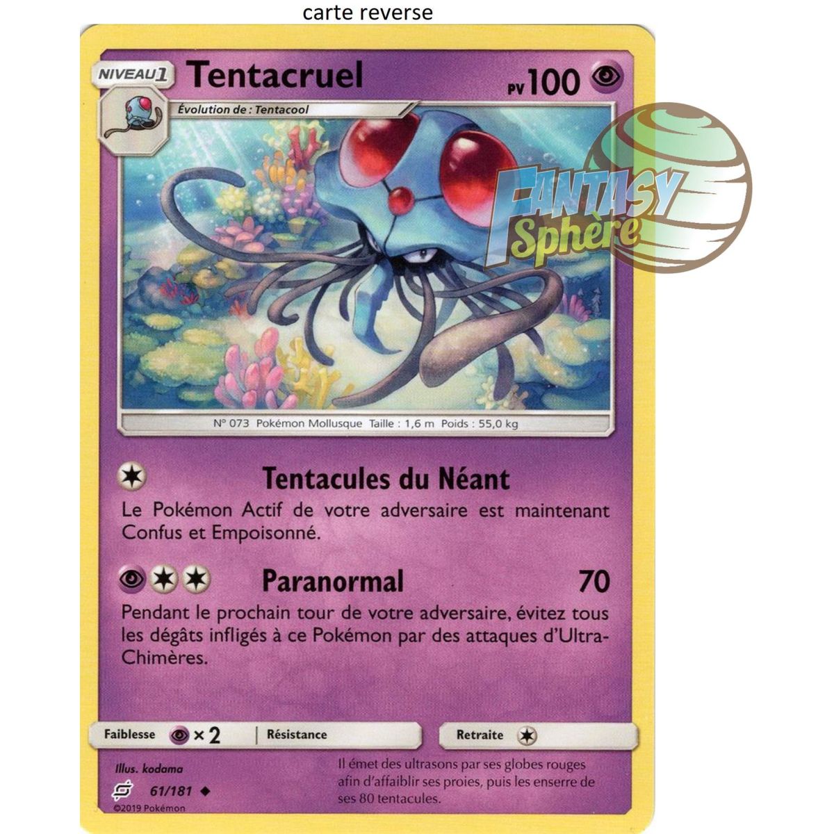 Item Tentacruel - Reverse 61/181 - Soleil et Lune 9 Duo de Choc