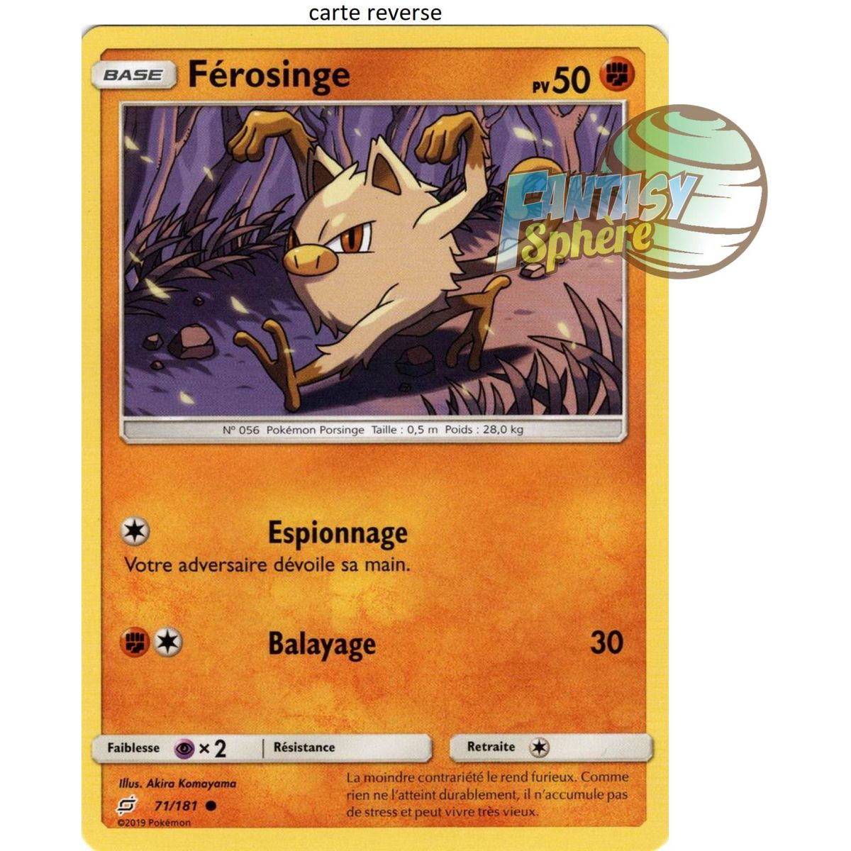 Item Férosinge - Reverse 71/181 - Soleil et Lune 9 Duo de Choc