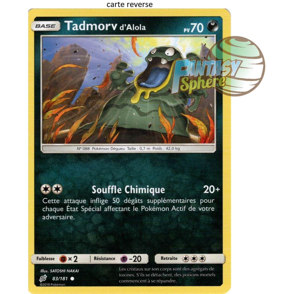 Item Tadmorv d'Alola - Reverse 83/181 - Soleil et Lune 9 Duo de Choc