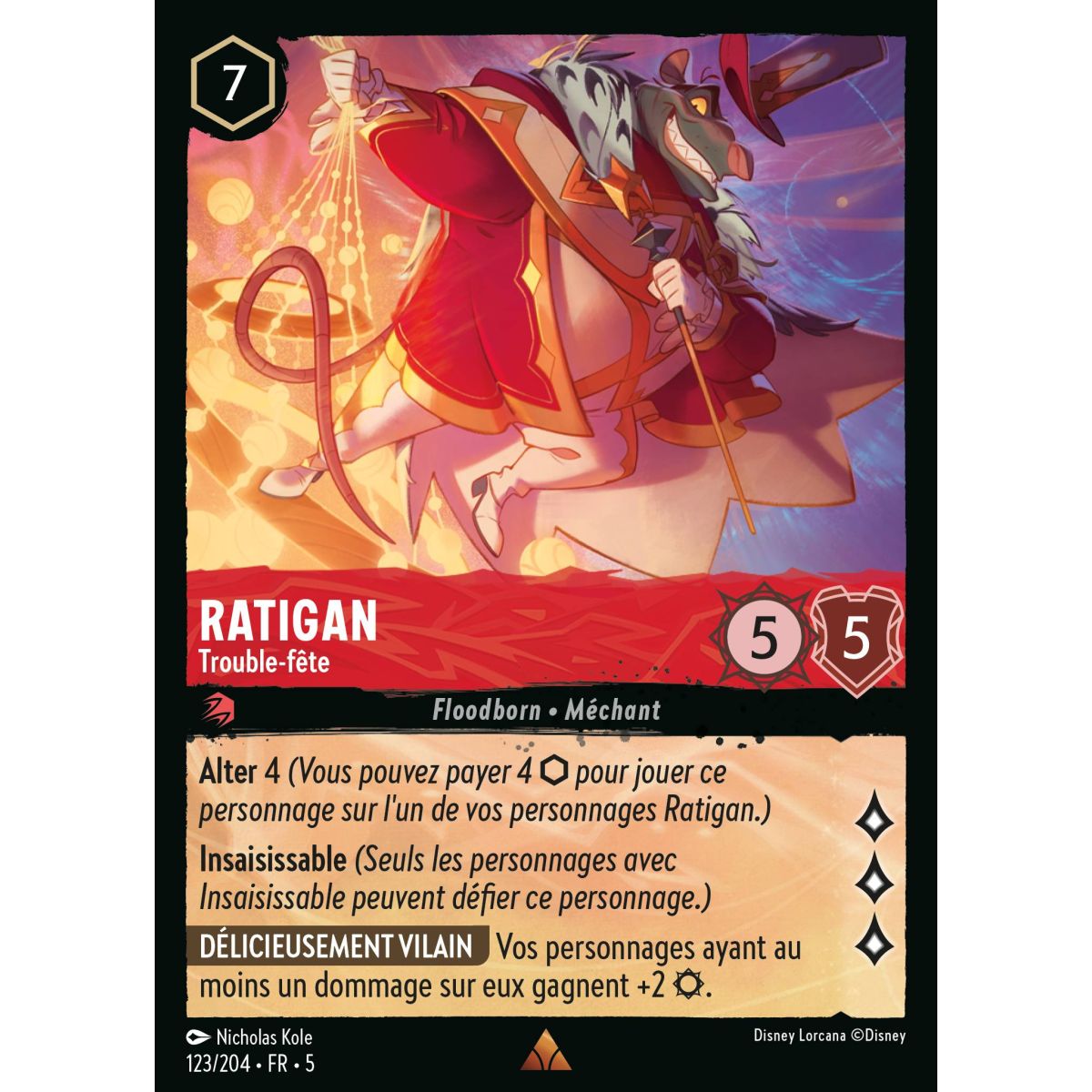 Item Ratigan - Trouble-fête - 123/204 - SSK - Ciel Scintillant - Brillante - Premium - Français