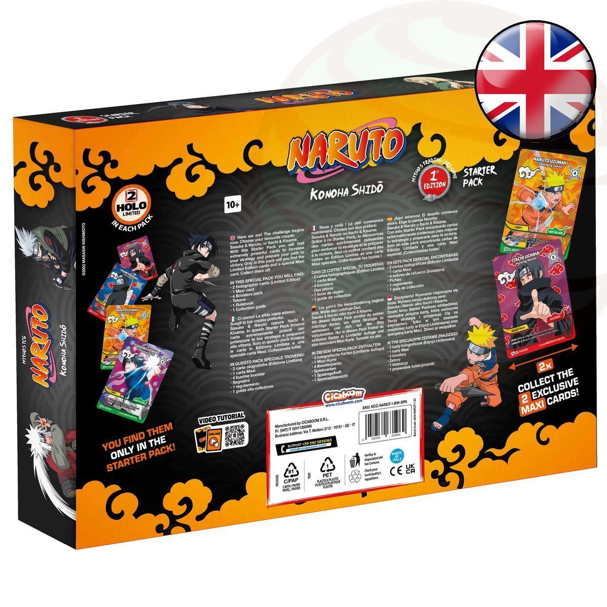 Starter Pack Coffret - Konoha Shido : Sasuke & Naruto - Naruto Mythos TCG - 1ère Edition - EN