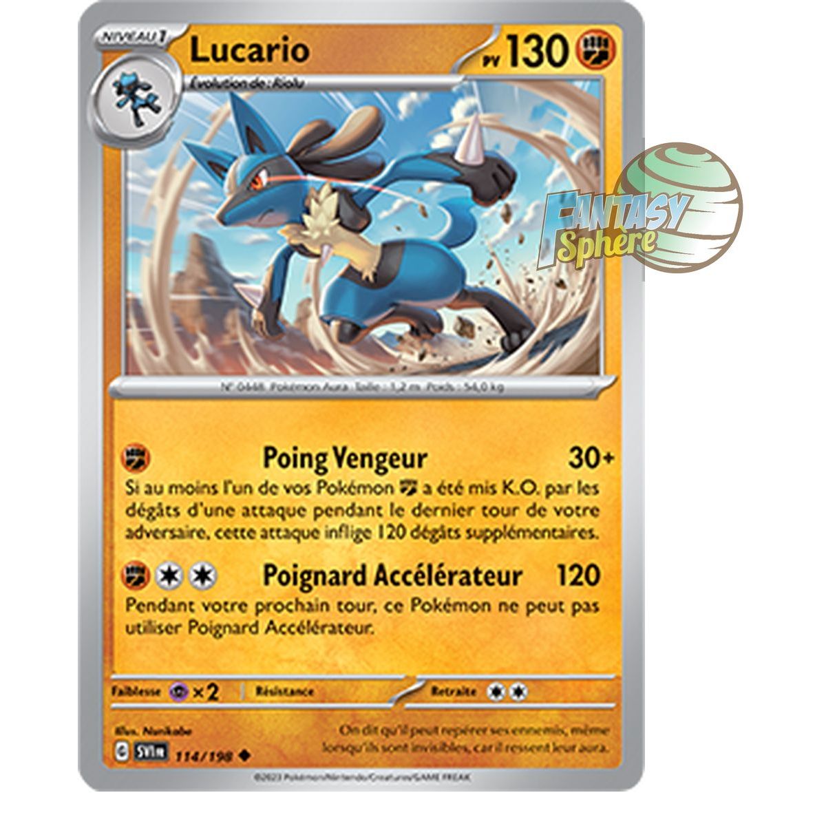 Item Lucario - Peu Commune 114/198 - Ecarlate et Violet