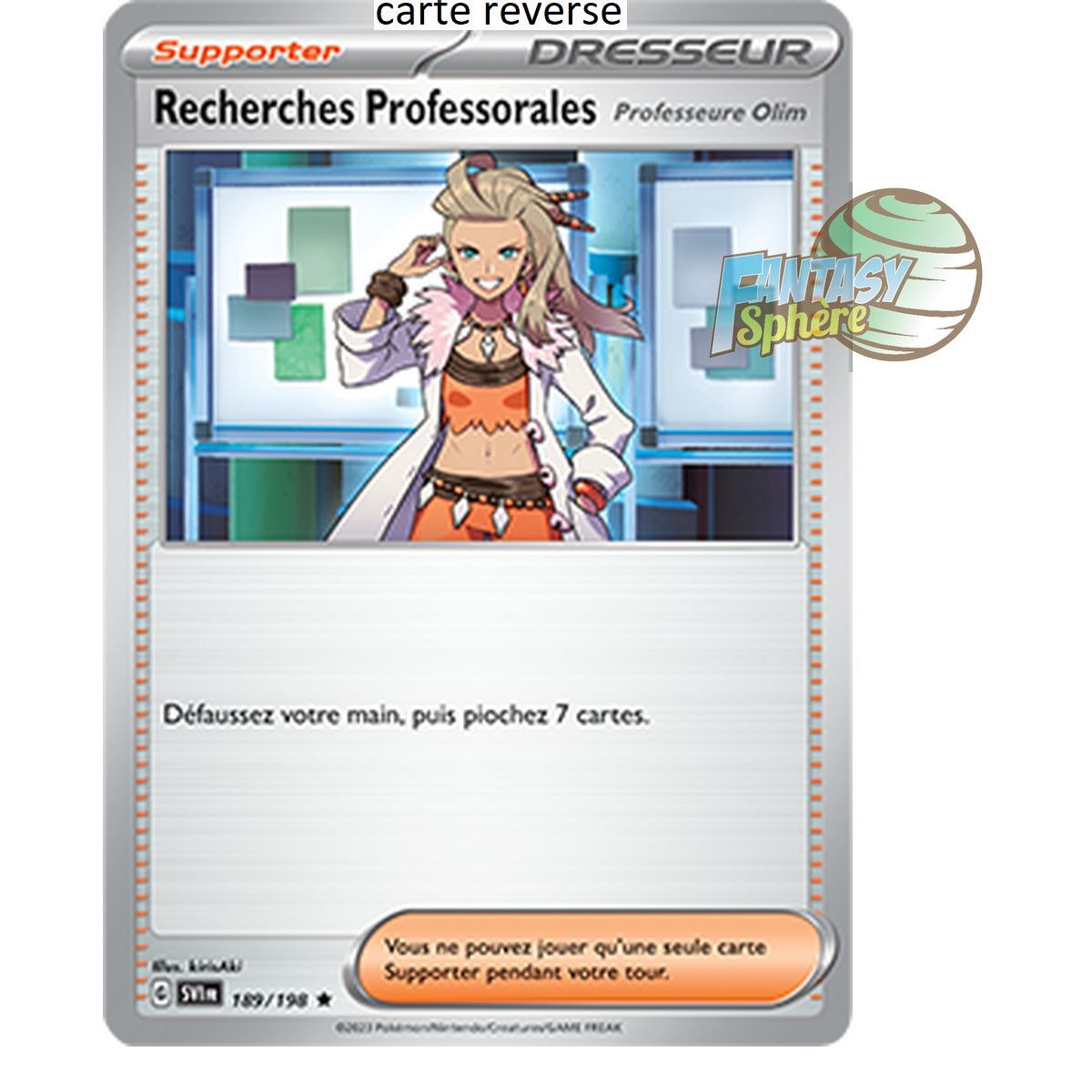 Item Recherches Professorales (Professeure Olim) - Reverse 189/198 - Ecarlate et Violet