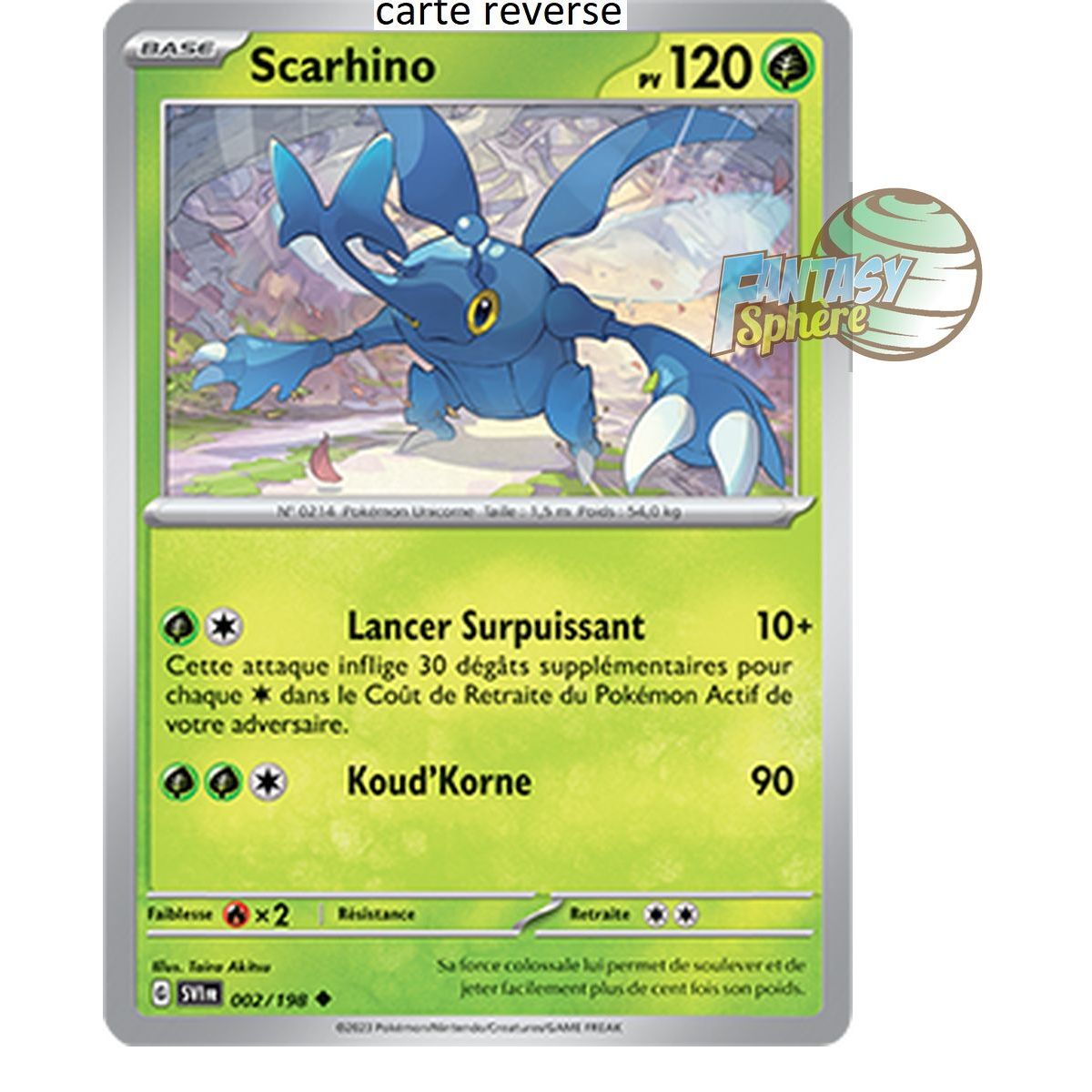 Item Scarhino - Reverse 2/198 - Ecarlate et Violet