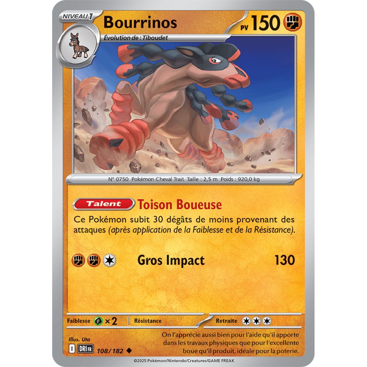 Item Bourrinos - Peu Commune 108/182 - Ecarlate et Violet 10 Rivalités Destinées
