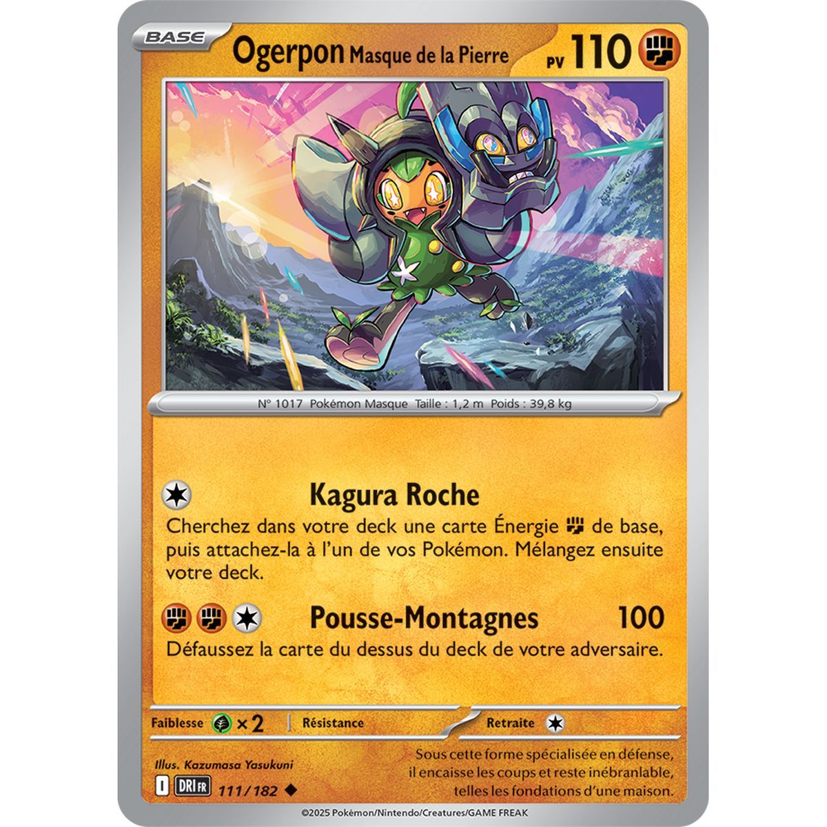 Item Ogerpon Masque de la Pierre - Peu Commune 111/182 - Ecarlate et Violet 10 Rivalités Destinées