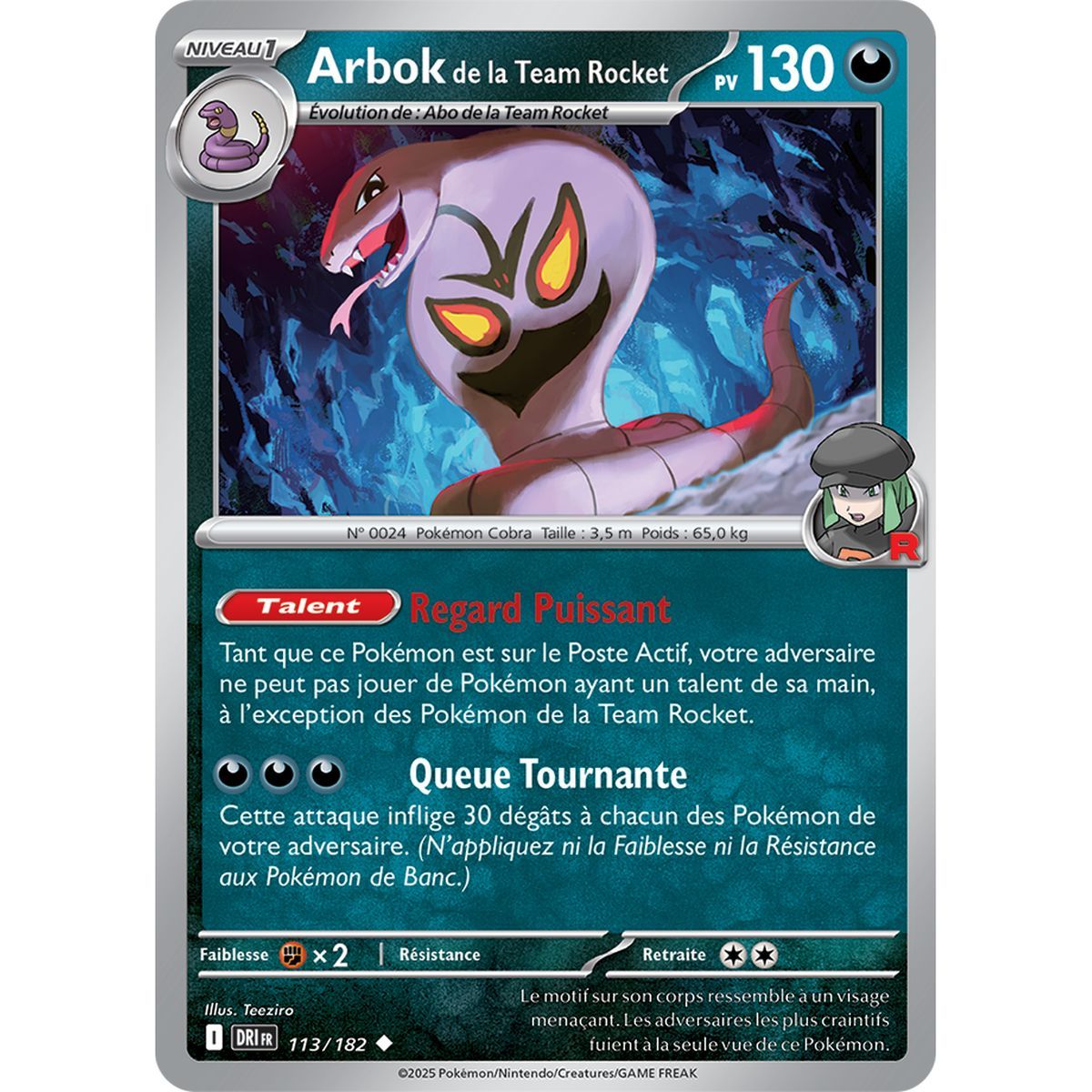 Item Arbok de la Team Rocket - Peu Commune 113/182 - Ecarlate et Violet 10 Rivalités Destinées