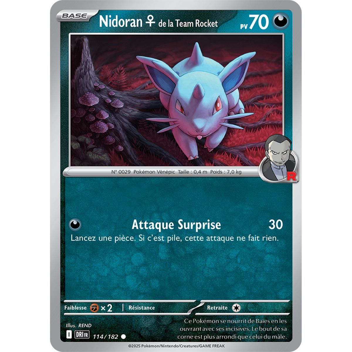 Item Nidoran♀ de la Team Rocket - Commune 114/182 - Ecarlate et Violet 10 Rivalités Destinées